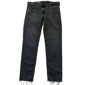Adriano Goldschmied Grey Slim Straight Stevie Capri Jean 28